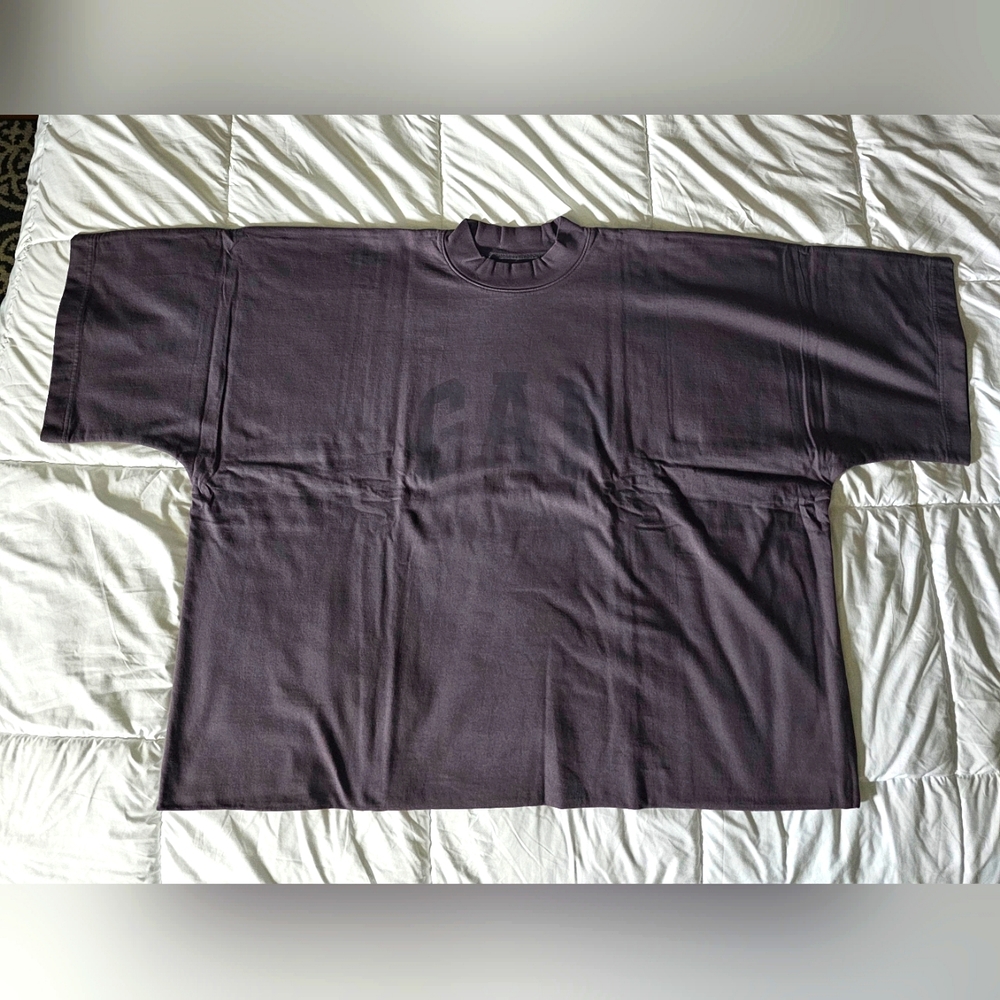Yeezy Gap Engineered By Balenciaga No Seam Boxy Dove Tee Cropped Dark Grey XL